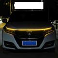 1pcs/set Car Hood Daytime Running Light Strip Waterproof Flexible LED Auto Decorative Atmosphere Lamp Ambient Backlight 12V Universal 12v