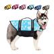 Dog Life Jackets, Reflective Adjustable Preserver Vest with Enhanced Buoyancy Rescue Handle for Swimming
