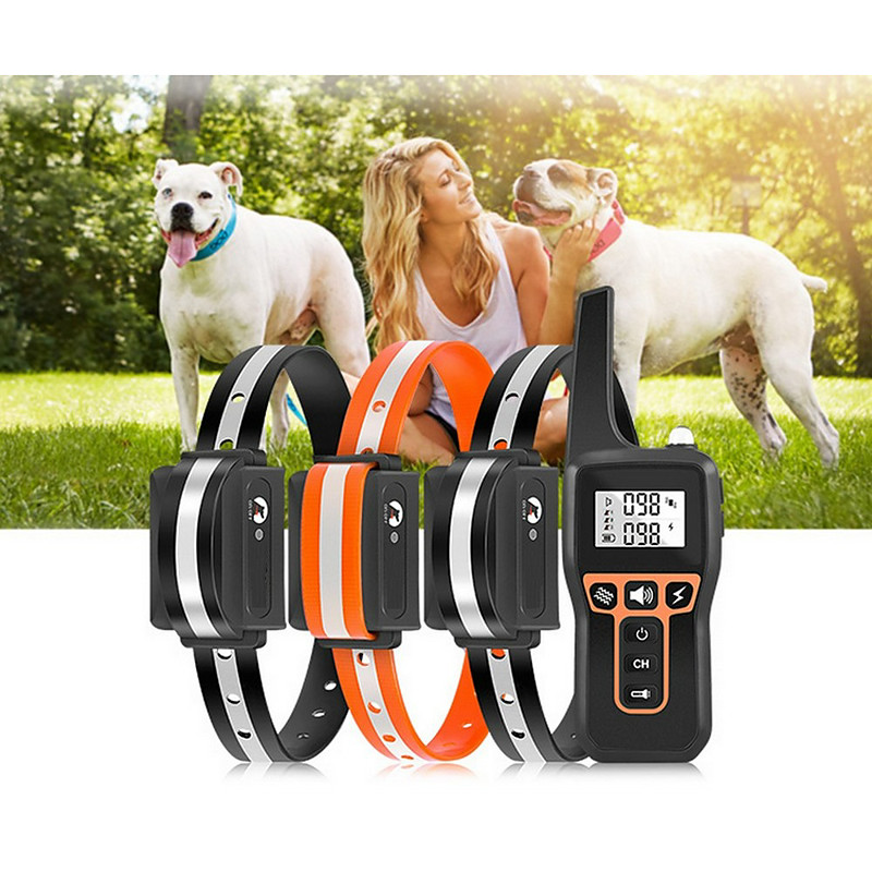 Dog Training Collar with 3300FT Remote,IPX7 Waterproof Rechargeable Shock Collar for Large Medium Small Dog,3 Safe Training Modes with Beep,Vibration and Shock,Adjustable Electronic Dog Collar