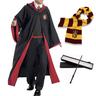 Wizard Witch Robe Hogwarts Wizarding World Costume Gryffindor Slytherin Ravenclaw Cloak Adults Kid's Movie Cosplay Halloween Carnival Costume