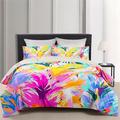 Floral Dopamine Colored Pattern Duvet Cover Set Comforter Set Soft 3-Piece Luxury Cotton Bedding Set Home Decor Gift King Queen Full Size