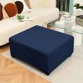 Stretch Ottoman Cover Spandex Elastic Stretch Rectangle Folding Storage Covers Removable Footstool Protect Footrest Covers