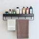 Bathroom Shelves Wall Mounted Black Storage Organizer Rack Bathroom Kitchen Bathroom Hardware Pendant Bathroom Shelf Space Aluminum Shower Rack Corner Shelf Square Bath Shower Shelf