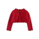 Kids Girls' Bolero Cardigans Jacket Long Sleeve Fruit Pink Wine Dusty Blue Cotton Children Tops Fall Winter Active Adorable School Regular Fit 2-12 Years