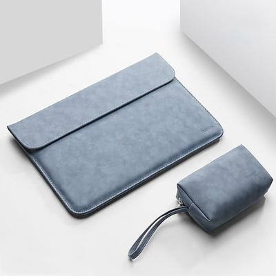 Laptop Sleeves 12 13.3 14 inch Compatible with Macbook Air Pro, HP, Dell, Lenovo, Asus, Acer, Chromebook Notebook Waterpoof Shock Proof PU Leather Solid Color for Business Office