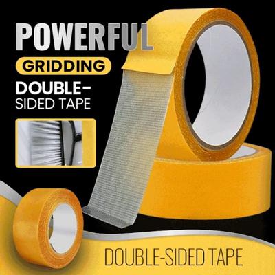 High Adhesive Strength Mesh Double-sided Duct Tape Floor Cloth Double-sided Adhesive Grid Double-sided Cloth Tape Yellow High-viscosity Strong Carpet Tape Wedding Exhibition