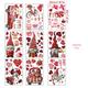 9pcs/set Valentine's Day Static Window Stickers Gnomes Gnomes Window Glass Window Stickers.