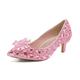Women's Wedding Shoes Pumps Valentines Gifts Bling Bling Evening Bag Party Polka Dot Wedding Heels Bridal Shoes Bridesmaid Shoes Rhinestone Crystal Sparkling Glitter Low Heel Pointed Toe Vintage Sexy