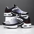 Men's Basketball Shoes Sneakers Sporty Look Plus Size Running Walking Sporty Casual Outdoor Daily Nylon PU Lace-up Gray Black full black White black red Color Block Summer Spring