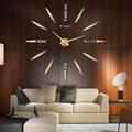 Modern Metal Family AA Decoration 3D DIY Wall Clock Decor Sticker Large DIY Wall Clock for Home Living Room Bedroom Office Decoration