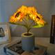 Artificial Sunflower Night Light Rechargeable Home Bedroom Decorative Lamp Creative Night Lights for Kids Friend Birthday Holiday Gift Led Light