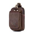 Men's Wallet Coin Purse Mobile Phone Bag Belt Bag Cowhide Shopping Solid Color Black Brown