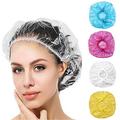 100pcs Disposable Shower Caps,Multi-Purpose Thickening Elastic Bath Cap Plastic Waterproof Clear Shower Caps Bath Shower Hair Caps Women Spa,Home Use, Hotel and Hair Salon, Portable Travel