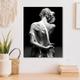 People Wall Art Canvas Black and White Sexy Woman Back Poster Prints and Posters Pictures Decorative Fabric Painting For Living Room Pictures No Frame