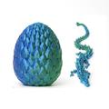 3D Printed 12inch Crystal Dragon with Egg Dinosaur Christmas Fidget Toy Gifts for Adults Easter Eggs Basket Stuffers