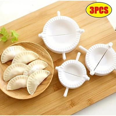 3pcs Dumpling Maker, Empanadas Press Mold Maker, Dumpling Mold For Pierogi, Pastelitos, Calzone, Turnovers, Chinese Dumpling, Kitchen Gadgets, Kitchen Supplies, Kitchen Stuff