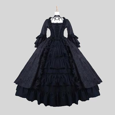 Rococo Victorian Ball Gown Party Costume Masquerade Prom Dress Plus Size Women's Royal Masquerade Carnival Party Halloween Adults' Dress