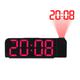 180° Rotation LED Digital Projection Alarm Clock Electronic Mute Clock Ceiling Projector Alarm Clock For Bedside Bedroom Desktop