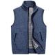 Men's Sweater Vest Cardigan Zip Sweater Sweater Jacket Fleece Sweater Knit Knitted Solid Color Stand Collar Modern Contemporary Outdoor Casual Clothing Apparel Winter Black Wine S M L