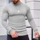 Men's Pullover Sweater Jumper Turtleneck Sweater Xmas Sweater Jumper Ribbed Knit Regular Knitted Slim Fit Plain Turtleneck Modern Contemporary Thermal Work Daily Wear Clothing Apparel Winter Black