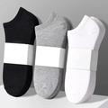 Unisex 5 PCS No Show Liner Socks Black White Color Solid / Plain Color Casual Daily Minimalist Thin Fall Autumn / Fall Spring Summer Casual