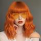 Short Bob Hair Wigs Straight with Flat Bangs Synthetic Colorful Cosplay Daily Party Neon Wig for Women (Only Wigs)