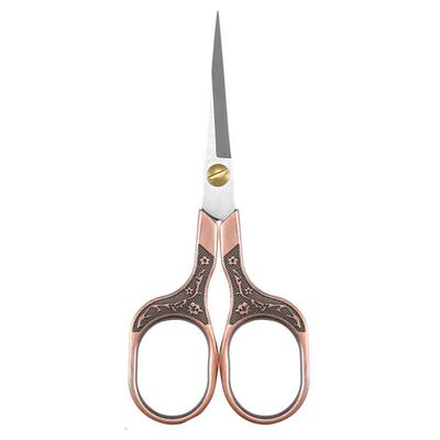 Plum Scissors Stainless Steel Household Scissors Office Stationery Scissors Handmade Paper-Cut Thread Scissors Retro Embroidery Scissors