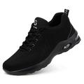 Men's Sneakers Steel Toe Shoes Work Sneakers Running Safety Shoes Sporty Classic Chinoiserie Office Career Tissage Volant Breathable Booties / Ankle Boots Lace-up Black / White Black Summer Spring