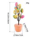 Easter Spotted Eggs,Colorful Mini Easter Egg Potted Plant,Artificial Foam Easter Egg Bonsai Desktop Decor,Easter Ornament Home Festive Party Decor