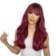 Auburn Wig with Bangs Natural Hair Wigs for Women Long Layered Wig for Girls Dark Roots Copper Red Ombre Wig Heat Resistant Orange Ginger Synthetic Wig Daily Use Redhead Wig 26 Inch