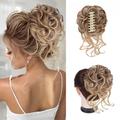 Messy Bun Clip in Bun Hair Extensions Claw Clip Hair Bun Wavy Curly Chignon Hair Bun for Women Bun Extensions Tousled Updo Bun Ponytail Extension Messy Bun