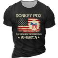 Men's T shirt Tee Graphic Tee Funny T Shirts Slogan T Shirts Distressed T Shirt Graphic Prints National Flag Crew Neck Black Army Green Navy Blue Blue Beige 3D Print Outdoor Street Short Sleeve Print