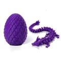 3D Printed Dragon in Egg, Full Articulated Dragon Crystal Dragon with Dragon Egg, Flexible Joints Home Decor Executive Desk Toys, 5-INCH Dragon Egg 12-INCH Dragon