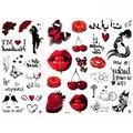 Cherry Sexy Lips Temporary Tattoos Sticker For Women Girls Waterproof Tattoo Paper Butterfly Fake Body Art Tatoos