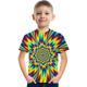 Boys T shirt Short Sleeve T shirt Tee Graphic Color Block Optical Illusion 3D Print Active Sports Streetwear Polyester Rayon Kids 3-12 Years 3D Printed Graphic Shirt