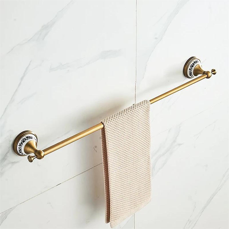 Antique Bronze Bathroom Hardware Set, Brass Adjustable Towel Rack, Toilet Roll Paper Holder, Hand Towel Holder, Hook, Bathroom Accessories Set Wall Mounted