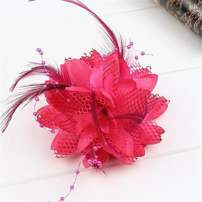 Feather Bridal Hairpin Headwear Wedding Dance Hair Accessories Head Flower Wrist Wear Flower Diy Head Flower