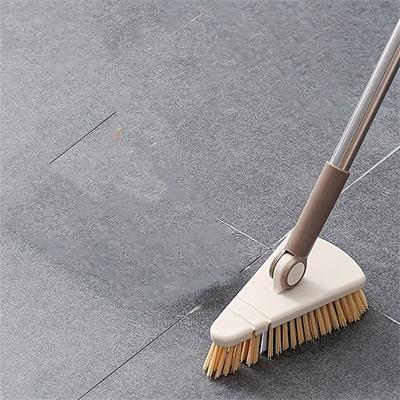 1pc Floor Scrub Brush Shower Scrubber Cleaning Bath Tub And Tile Scrubber Brush Long Handle Detachable Stiff Bristles For Cleaning Shower Bathroom Kitchen Balcony Wall 37.4" Length