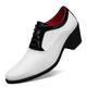 Men's Oxfords Dress Shoes Christmas Party Collections Casual British Wedding Party Evening PU Black Red White Color Block Winter Fall