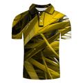 Men's Polo Shirt Tennis Shirt Golf Shirt Geometric Collar Turndown Yellow Red Navy Blue Purple Orange 3D Print Casual Daily Short Sleeve 3D Print Print Clothing Apparel Fashion Personalized Casual