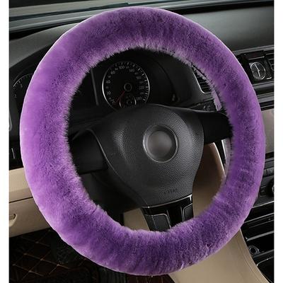 Wool Fur Soft Car Steering Wheel Cover Guard Truck Car Accessory Protector for Universal Steering Wheel 35CM-43CM Anti-Slip Comforting and Luxurious Soft Texture