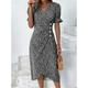 Women's Wrap Dress Floral Dress Summer Dress Floral Ditsy Floral Button Print V Neck Midi Dress Classic Daily Vacation Short Sleeve Summer Spring