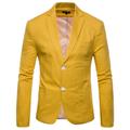 Men's Casual Blazer Regular Regular Fit Solid Color Black White Yellow Wine Dark Navy Dark Green Orange Green Light Blue 2024