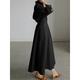 Women's Casual Dress Work Dress Swing Dress Long Dress Maxi Dress Black Green Apricot Long Sleeve Pure Color Pocket Summer Spring Shirt Collar Fashion Office Loose Fit 2023 S M L XL XXL 3XL 4XL 5XL