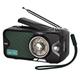 3600mAh Emergency Crank NOAA Weather Radio Hand Crank/Solar/USB ChargingPortable Radio With (AM FM /WB) Radio With Other Function For BT Speaker Flashlight Phone ChargerPower Bank MP3 Playe