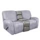 2 Seater Recliner Cover Stretch Love Seat Reclining Sofa Cover, Like Leather Couch Slipcover with Elastic Loop, Anti-cat Scratch Furniture Protector for Dogs Pet