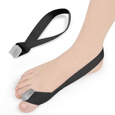 Toe Separator with Elastic Band for Bunion Relief and Toe Alignment, Comfortable and Adjustable Gel Toe Straightener for Foot Pain Support