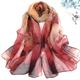 Women's Chiffon Scarf Party Red Scarf Tie Dye / Purple / Fall / Winter / Spring / Summer