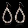 Women's Crystal Drop Earrings Fine Jewelry Classic Precious Stylish Simple Earrings Jewelry Silver / Gold For Wedding Party 1 Pair