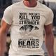 Mens Graphic Shirt Tee Animal Bear Crew Neck Clothing Apparel 3D Print Outdoor Daily Short Sleeve Fashion Designer Vintage T-Shirt Birthday White Cotton Bears